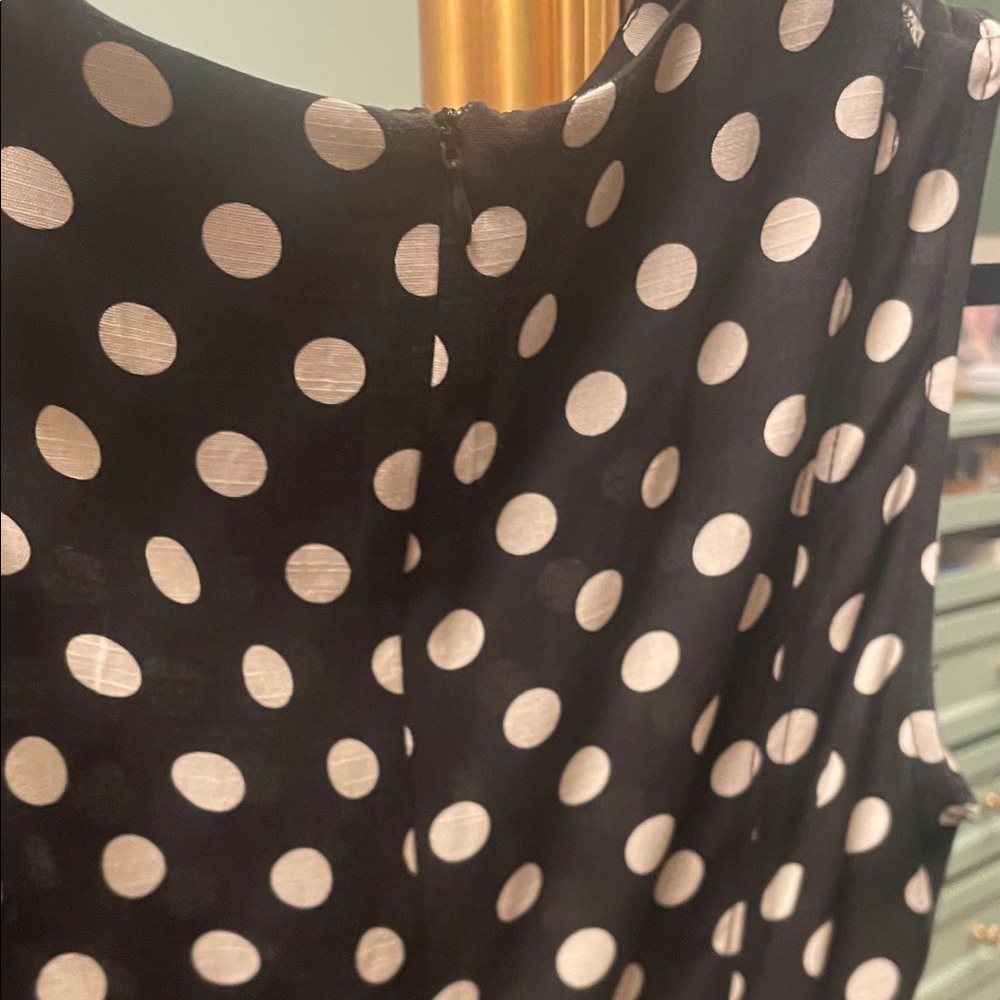 Zara Black with White Polka Dot Maxi Dress - Picture 3 of 7